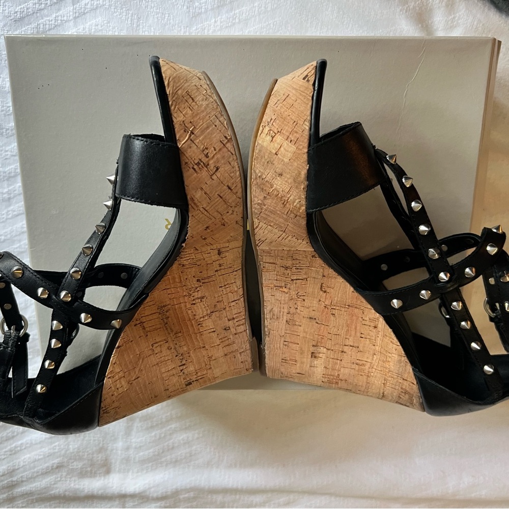 Marc Fisher Black Studded Heels - Picture 4 of 6